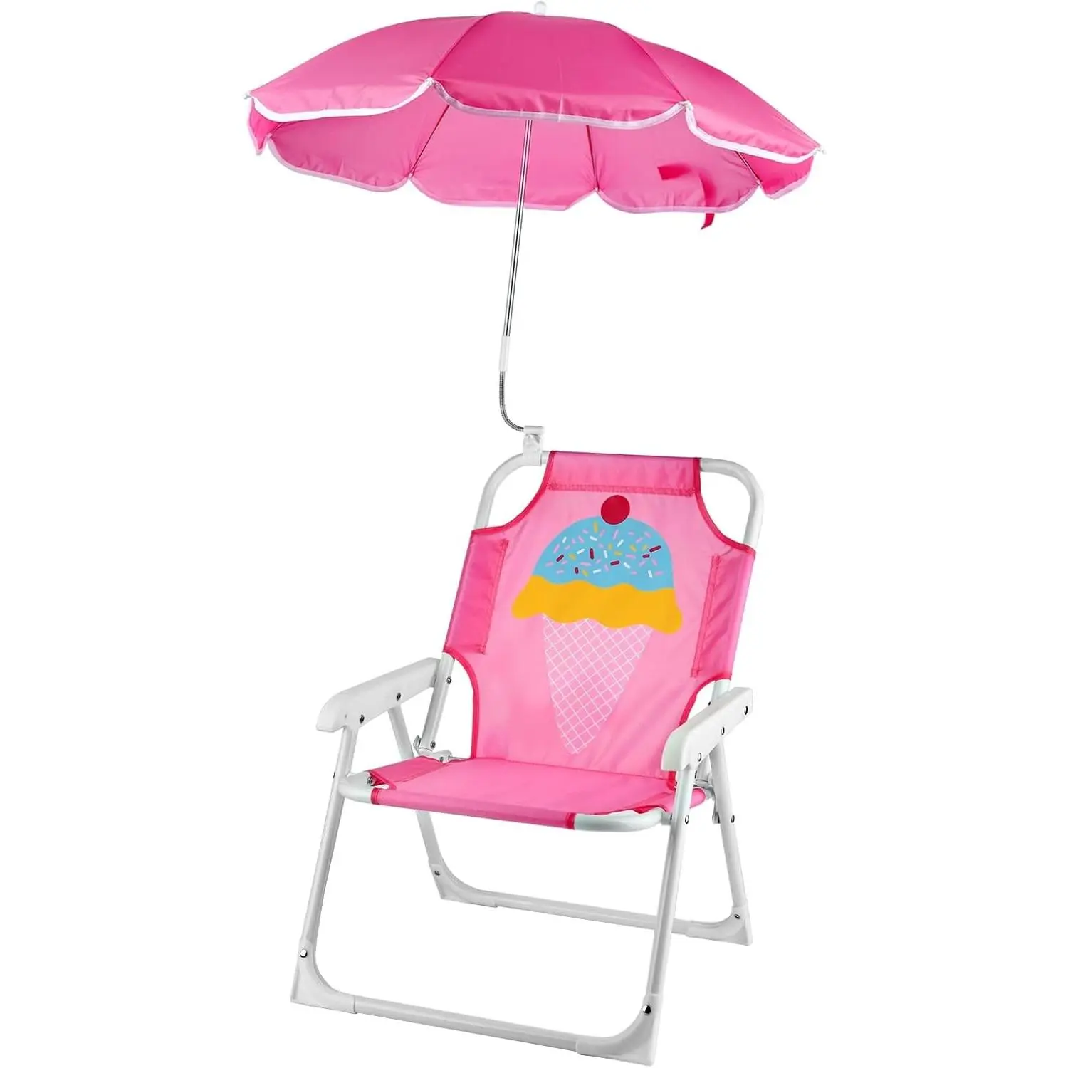 Kids Beach Chair with Umbrella Folding Lawn and Camping Chair with Summer Shade for Beach, Pool, Travel and Outdoor (for 1-5 Years Old)