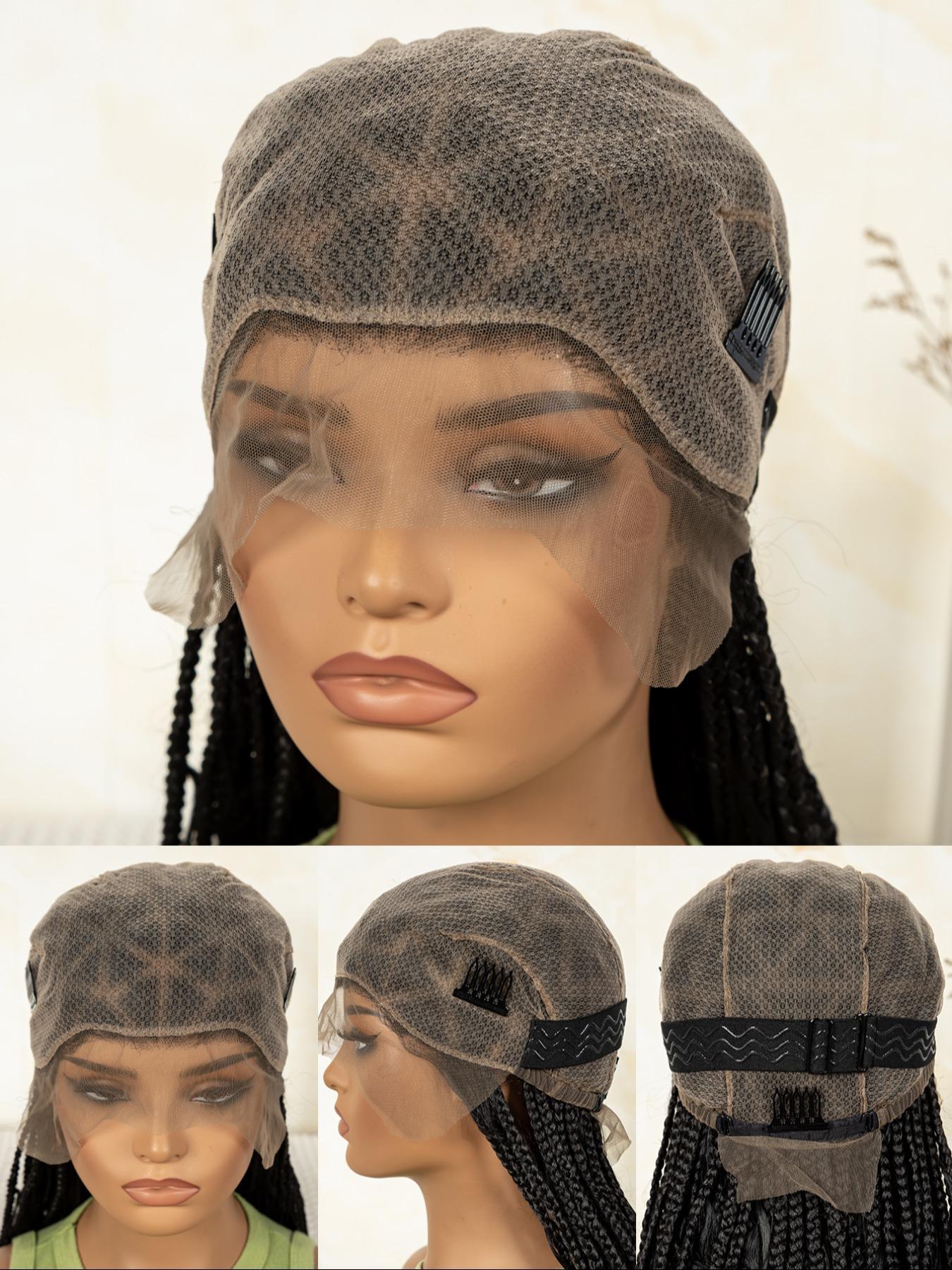 Long Curly Wigs, Wigs for Women, Gorgeous Fluffy Wigs with Baby Hair Bangs, Synthetic Braided Lace Wigs for Party, Daily Use