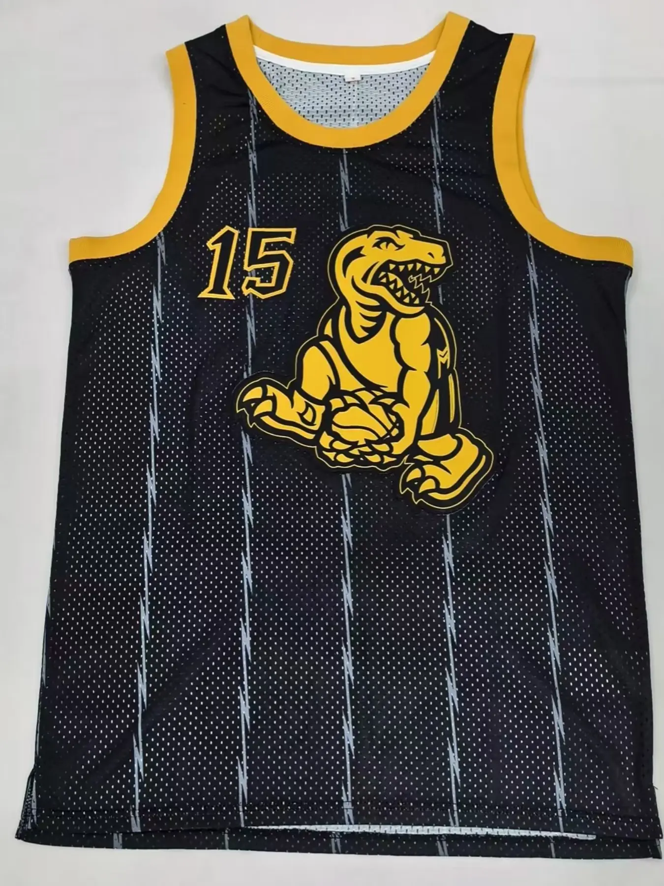 15-Number Fashion Embroidered Jersey, Breathable Mesh Fabric, Sporty Sleeveless Design, Loose Fit, All Seasons Wear, Toronto Style