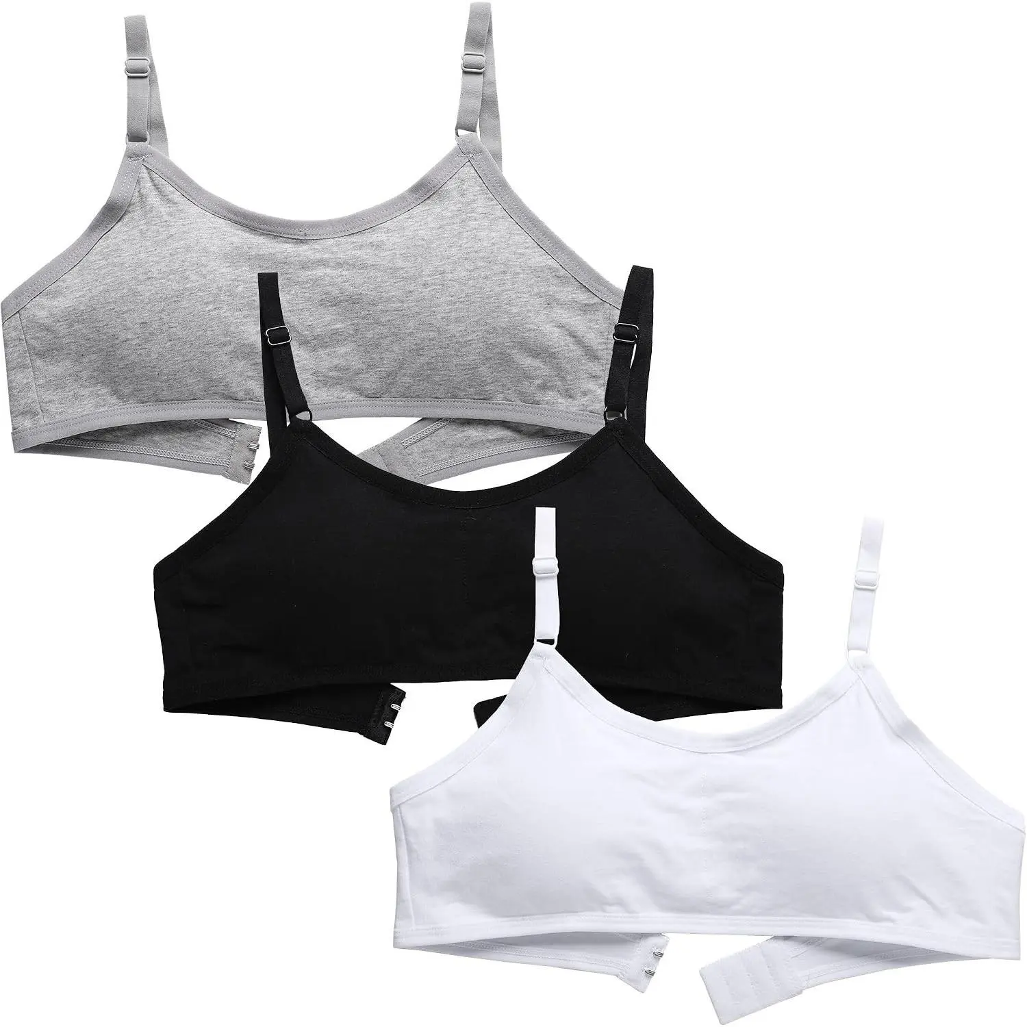 Teen Girls Wireless Training Bra with Removable Padding - Starter Sports Bralette for Ages 10-16