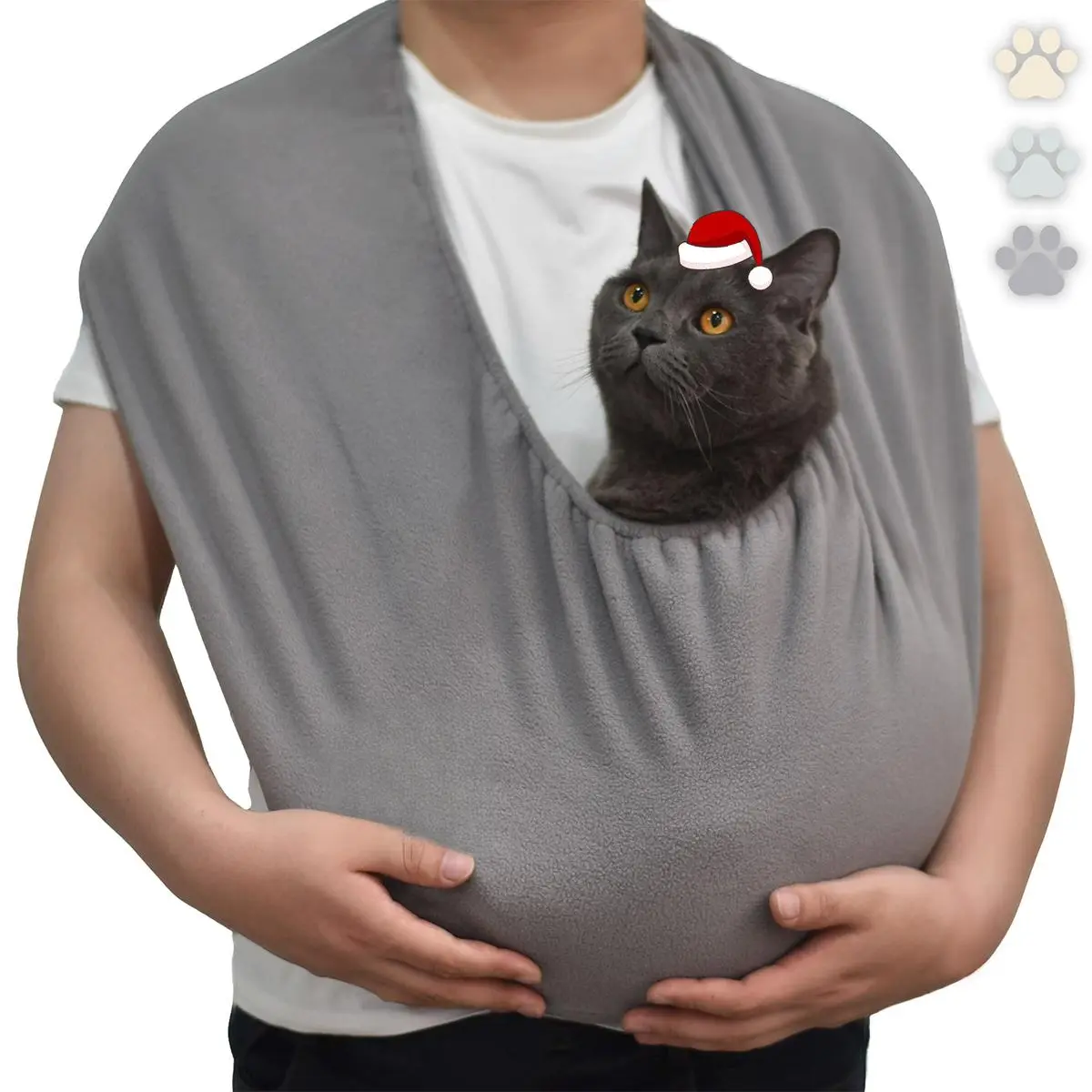 Cat Bonding Comfort Sling Critter Carrier Up to 25lbs Cuddler for Small & Medium Dogs, Cats, Bunnies and Pet Supplies Fleece Fabric Harnesses