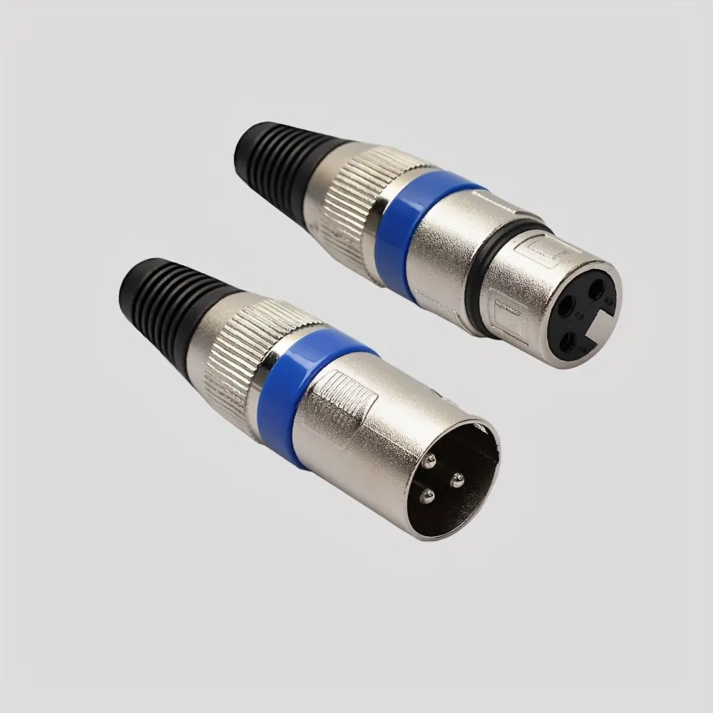 XLR Connectors, 3 PIN XLR Ends, Male/Female Audio Mic Microphone for Dmx Plug Jack Socket, Cannon Connector Plug for DMX Signal Wire Or Audio Mic Microphone Connector