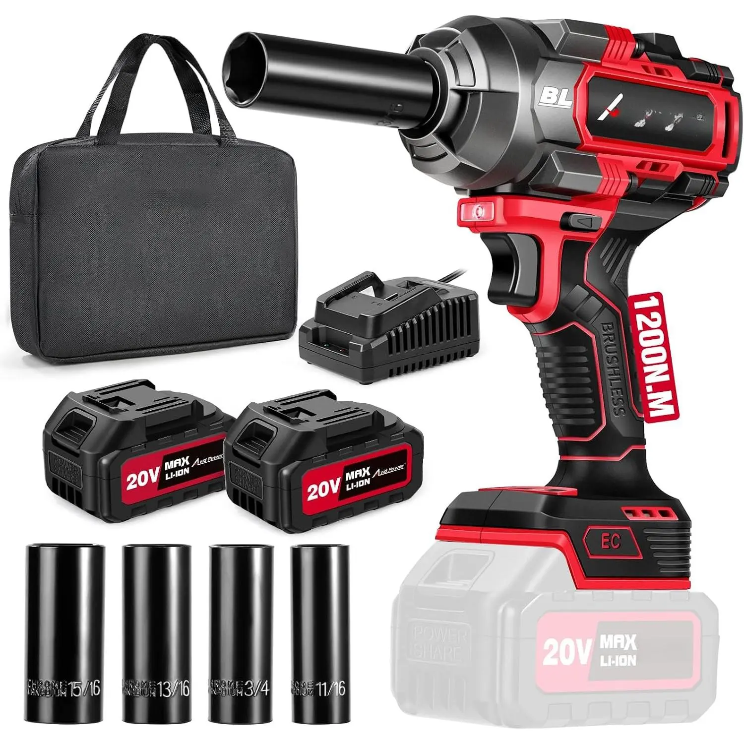 Cordless  Wrench/ Kit 1/2 inch Brushless  Drill