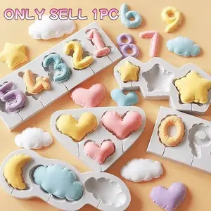 Cartoon Lace Heart Cloud Star Silicone Mold Molding DIY Handmade Soap Making Kit, Soap Molds, Clay Mould for Crafting Projects, Perfect for Beginners & Professionals