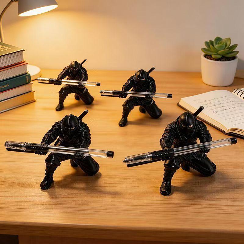 3D Printed Ninja Pen Holder, Creative Samurai Desk Organizer, Funny Office Pen Stand, Gift for Students