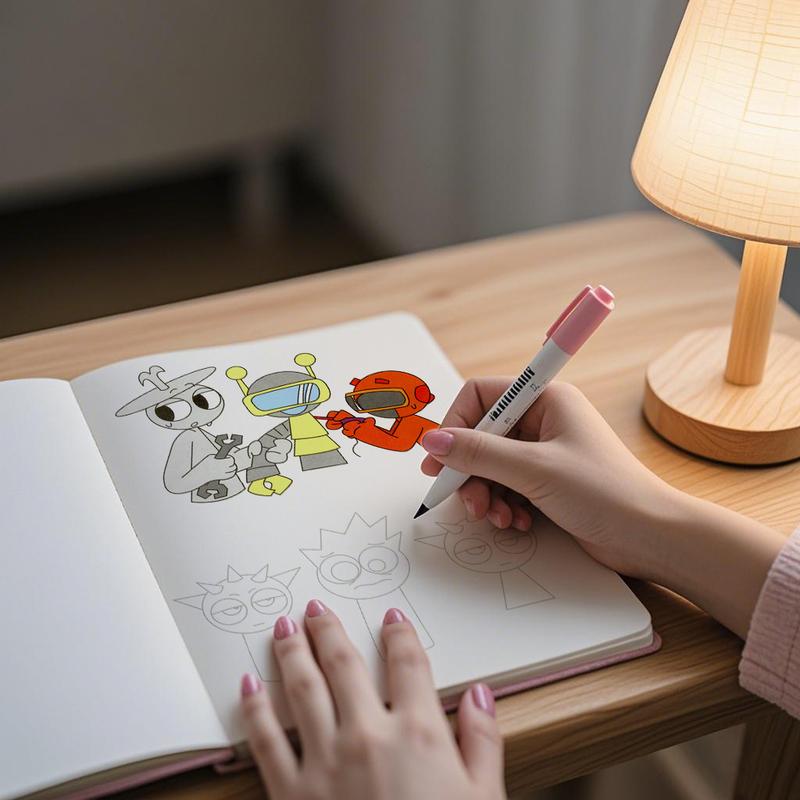 12 Book Coloring Set, Coloring Book Box, Sprunki Theme for Creativity and Focus, Perfect Christmas and Birthday Gift, Portable Art Supplies for All Ages