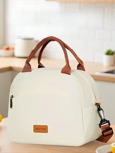 Unisex Insulated Lunch Bag, Adjustable Shoulder Strap, Ideal for Picnics, Office, Camping, Dual Carry Options, Versatile Food Container