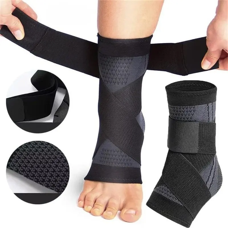 2pcs Adjustable Ankle Support Brace, Foot Ankle Stabilizer for Recovery Therapy, Strong Compression Anti-Sprain Ankle Strap, Adjustable Ankle Sleeve