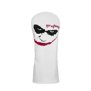 Classic Clown Graffiti Golf Club Head Cover, Thickened Padding, Standard Universal Size, PU Texture, Soft Lining, Golf Protection Case, Gift Idea