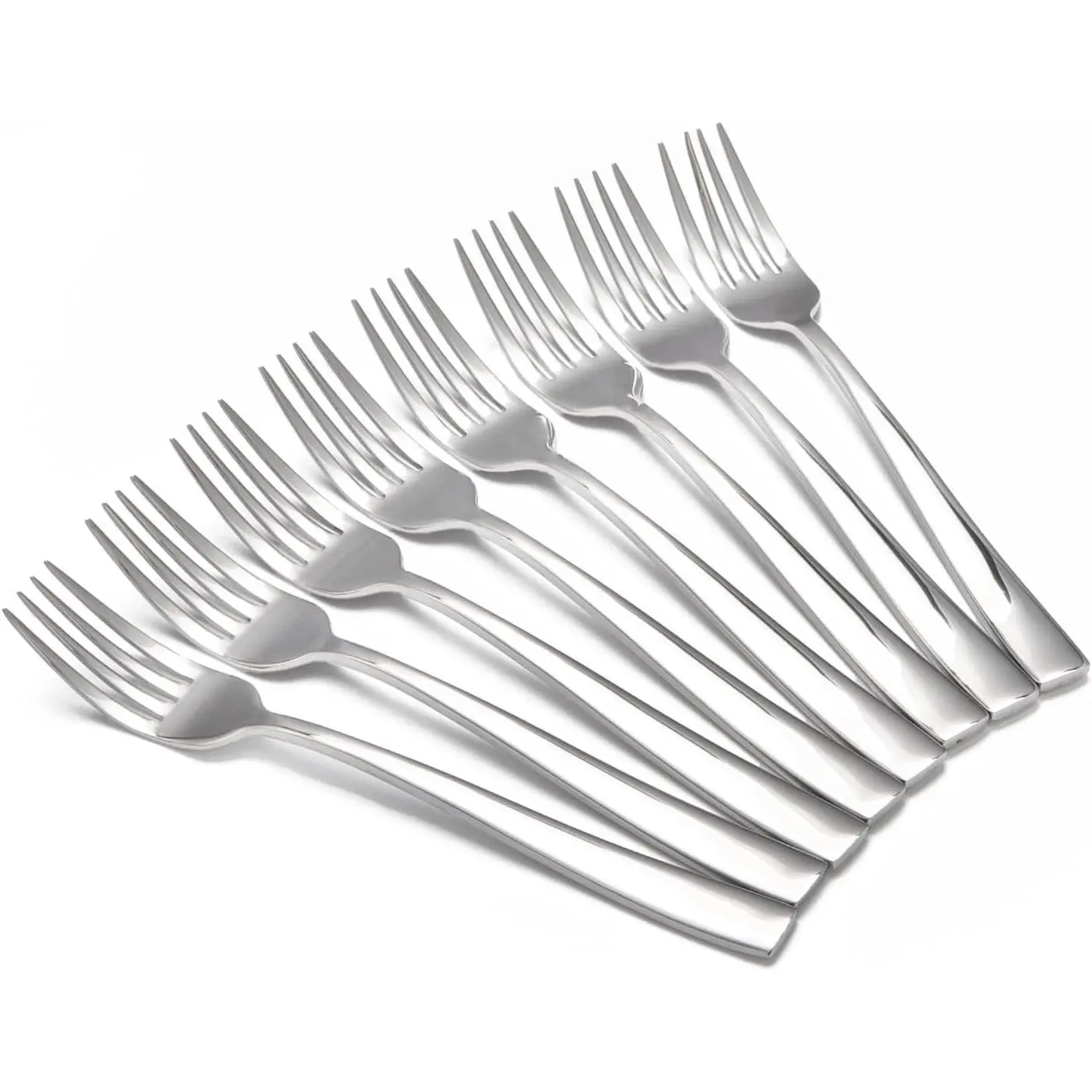 8-Piece Salad Forks Set, Food Grade Stainless Steel Silverware Dinner Fork, Flatware Forks Use for Home, Kitchen, Restaurant, Dishwasher safe - 7 Inches
