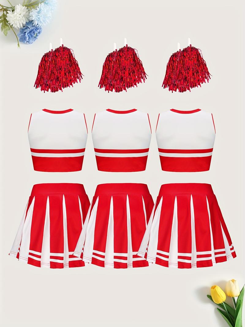 body shaper woman Three-Pack Children's Cheerleading Uniforms Rugby Cheerleading Captain Includes POM-POM Competition Cheers exercise pants stretchy workout sport fitted fitness training Body Resistance Bands Full women sets Dress Shorts