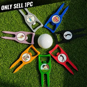 1pc 3-In-1 Magnetic Golf Divot Tool, Bottle Opener, Ball Marker, Fun Golf Gifts, Must-Have Golf Accessories, Golf Gadgets, On-Course Drinks, Golf Equipment
