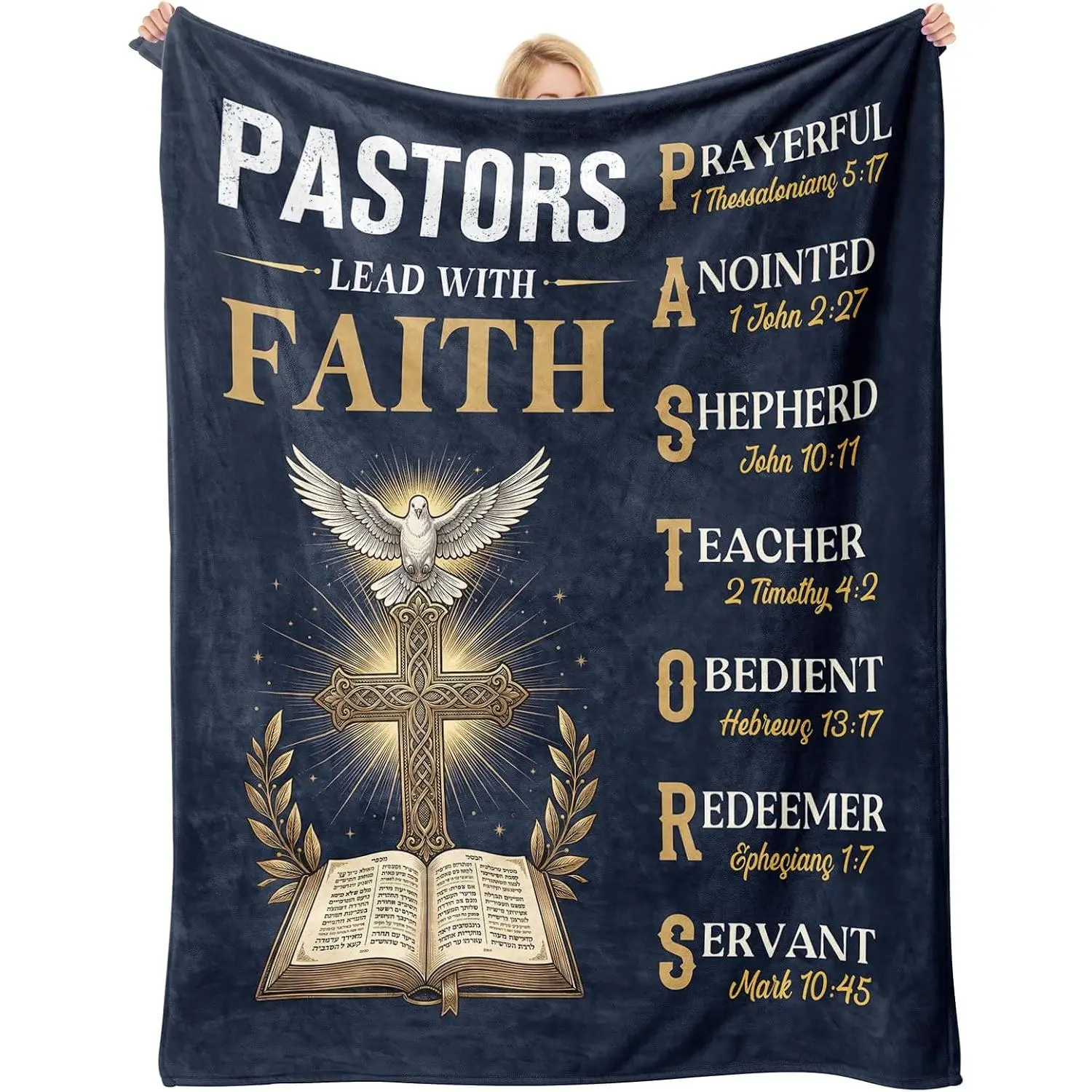 Pastor Appreciation Gifts, Pastor Gifts Blanket 60"x50", Pastor Gifts for Men, Pastor, Appreciation Retirement Farewell Christmas Birthday Gifts for Pastor