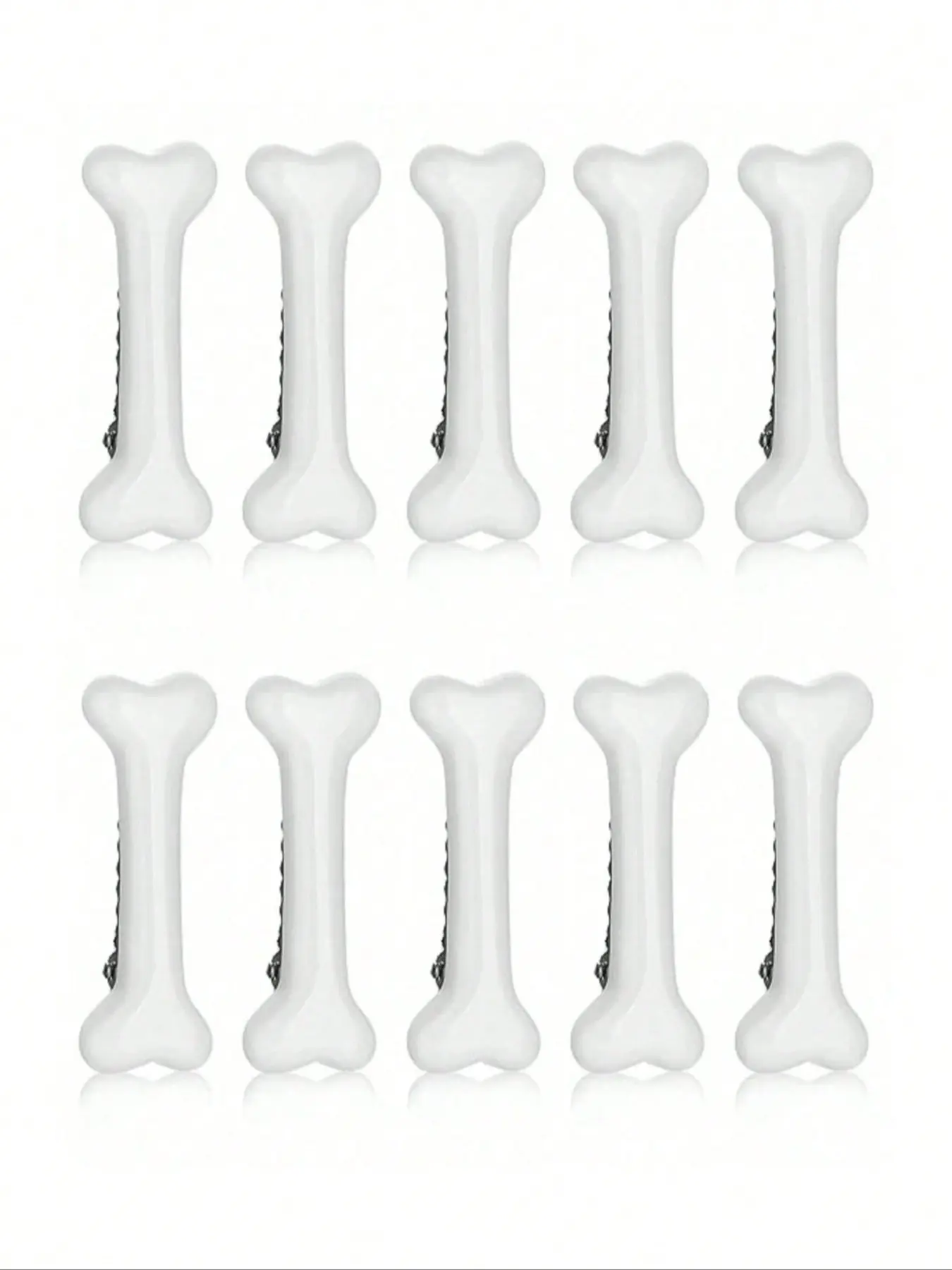 10pcs Cute Dog Bone and Crocodile Hair Clips, Funny Bone Hair Clamps, Multi-Functional Side Bangs Clips, Party and Holiday Accessories