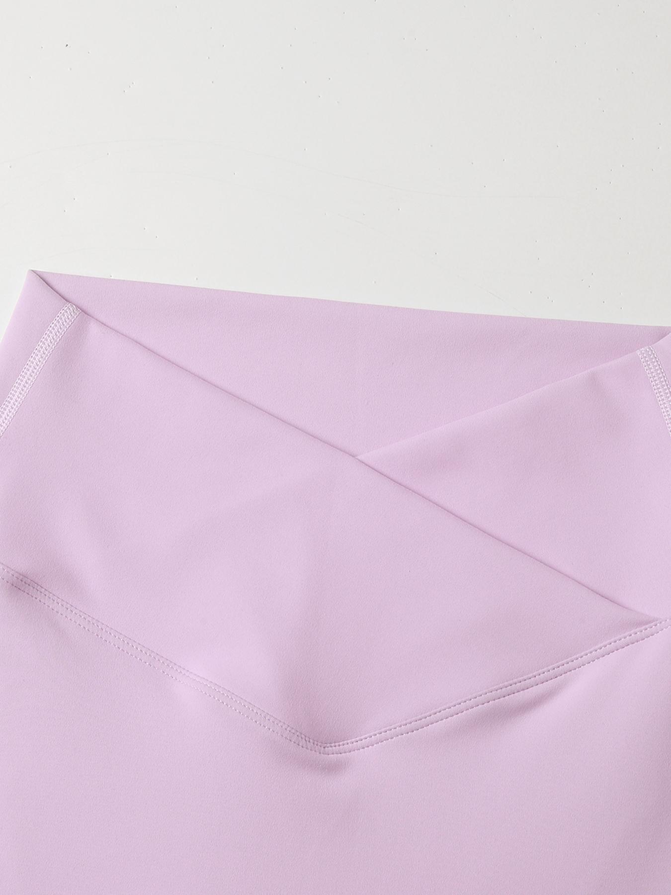 Women's Solid High Waist Sports Shorts, High Stretch Seamless Yoga Shorts, Active Shorts, Ladies Sportswear for Indoor Outdoor Wear, Gym Workout Shorts