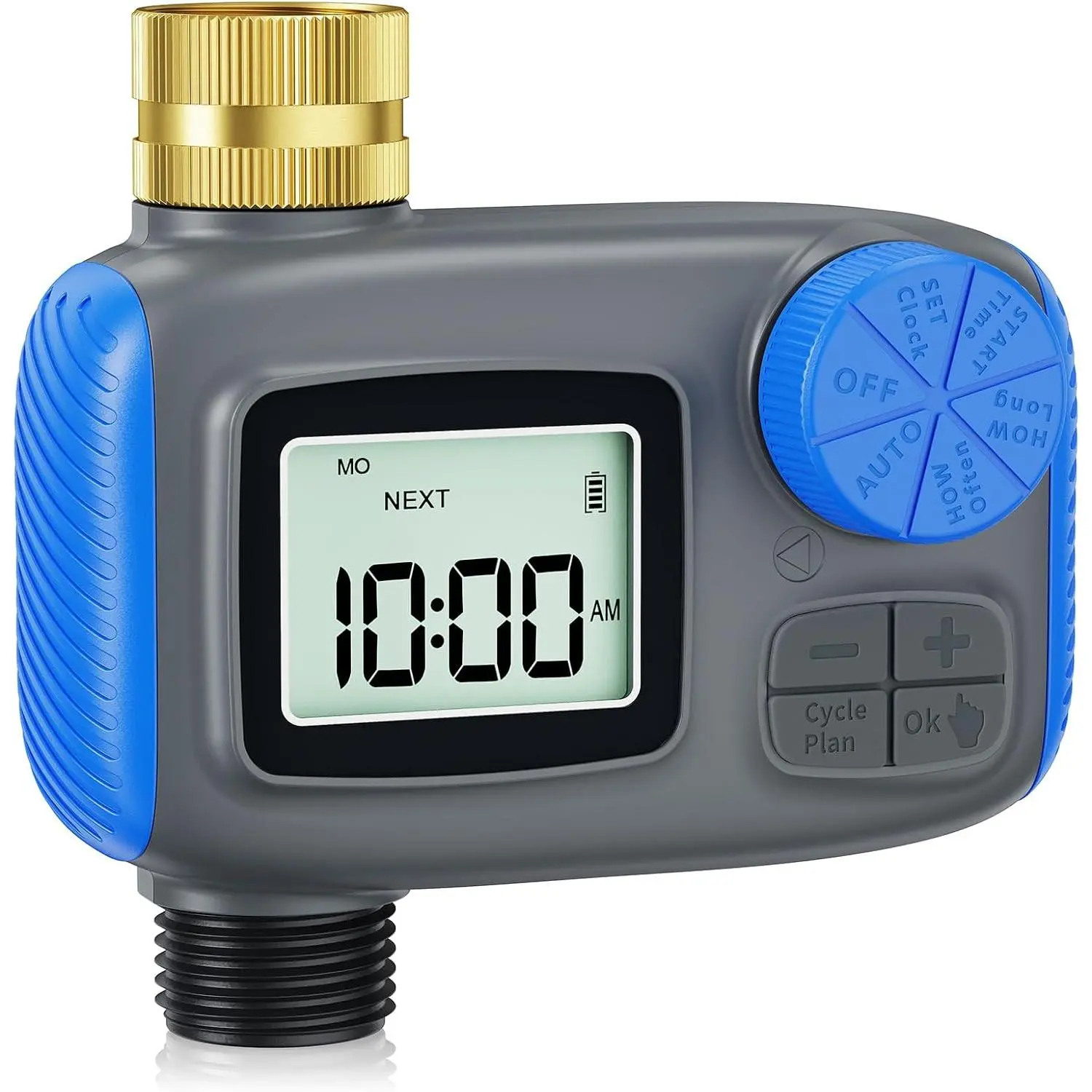 Sprinkler Timer with Brass Swivel, Hose Timers for Watering | Water Timer for Garden Hose with Rain Delay & Manual Mode, Automatic Watering System for Outdoor Garden Lawn, 1 Outlet