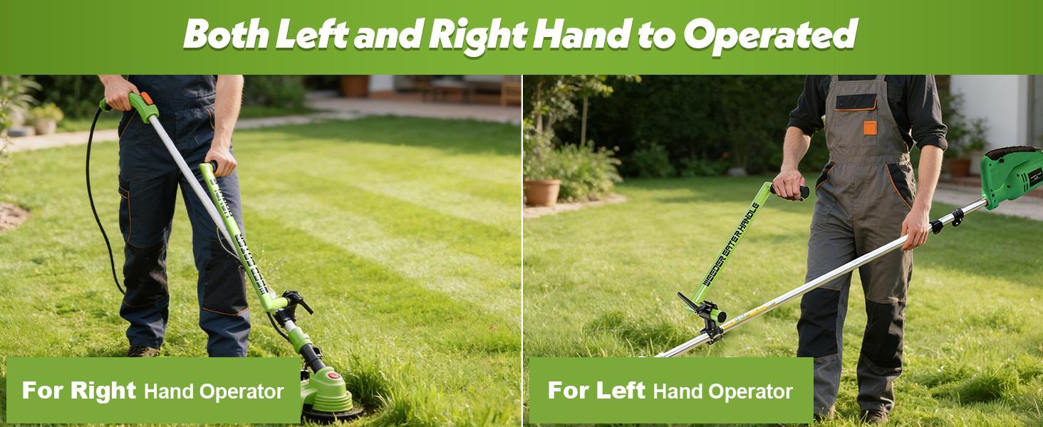 Upgraded Weed Eater Handle, Ergonomic String Trimmer Handle with Adjustable Shoulder Strap and Clamp, Weedeater Handle Extension for Lawn Care, Landscaping, and Yard Trimming Edging