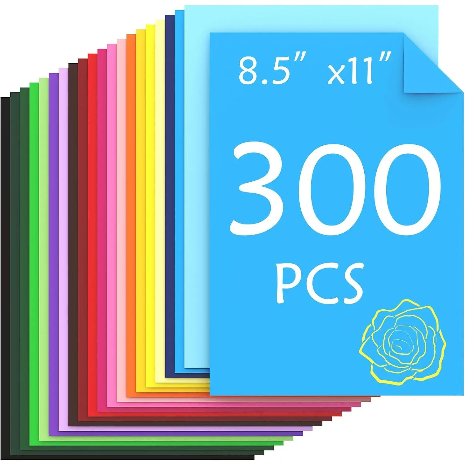 Colored Cardstock Paper - 40 Sheets, 20 Colors, 180gsm/65lb, 8.5x11in, Colorful Office Stationery for Crafting, Christmas DIY Card Making