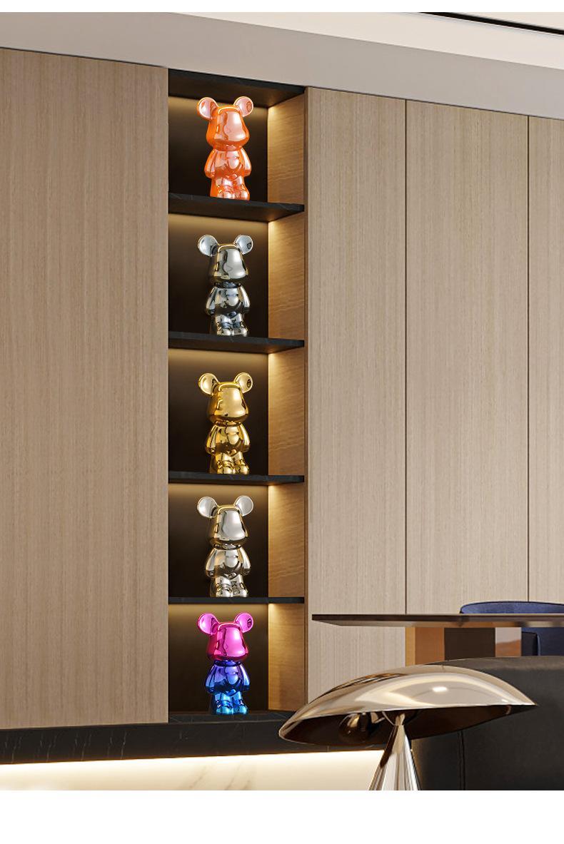 Violent Bear Living Room TV Cabinet Light Luxury High end Ceramic Wine Cabinet Decoration Decoration Home Furnishings
