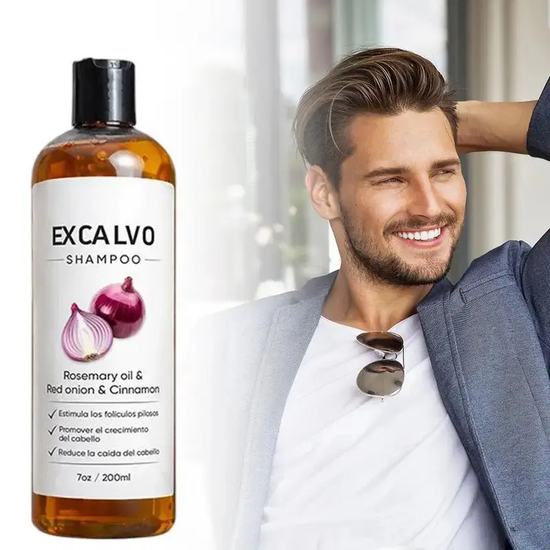 Rosemary Oil Red Onion Cinnamon Shampoo 200ml Anti Hair Loss Stimulates Hair Follicles Strengthens Roots Hair Growth Care 1/5PCS