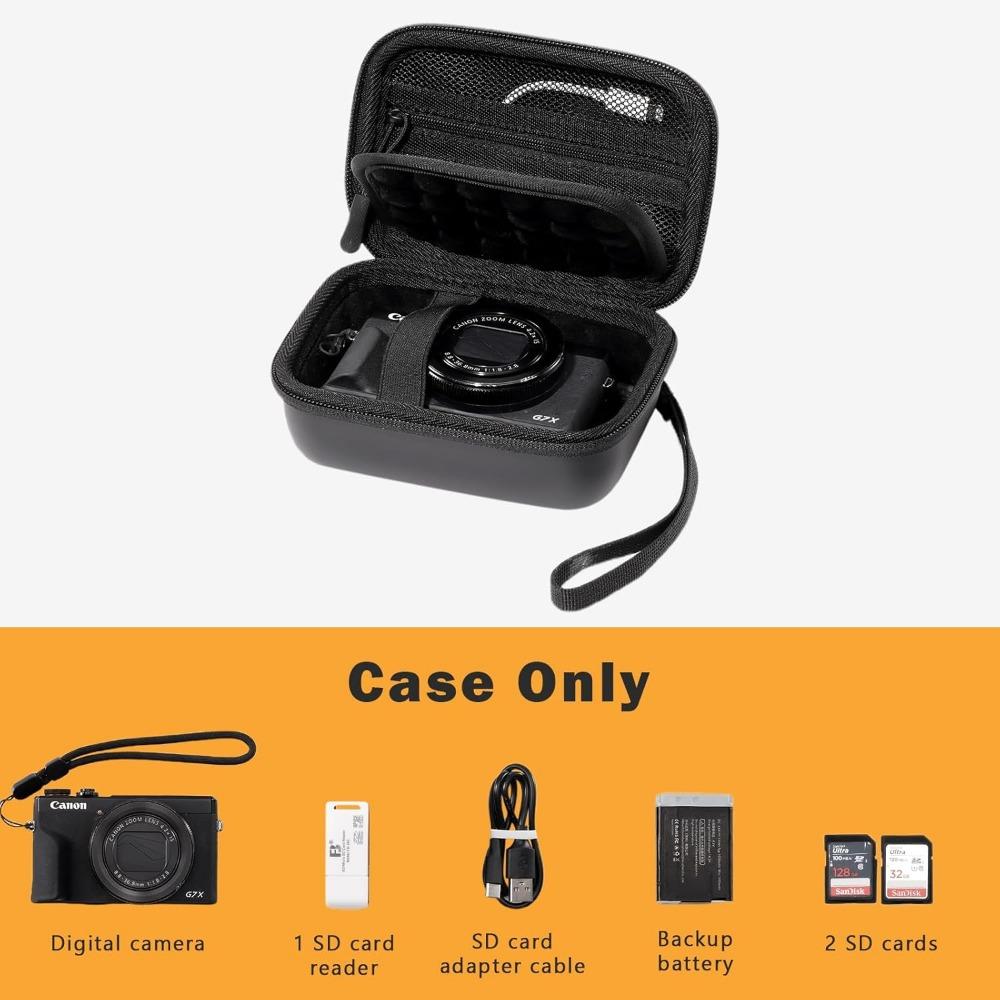 Hard Shell Digital Camera Case For Canon G7X Mark III,Mark II