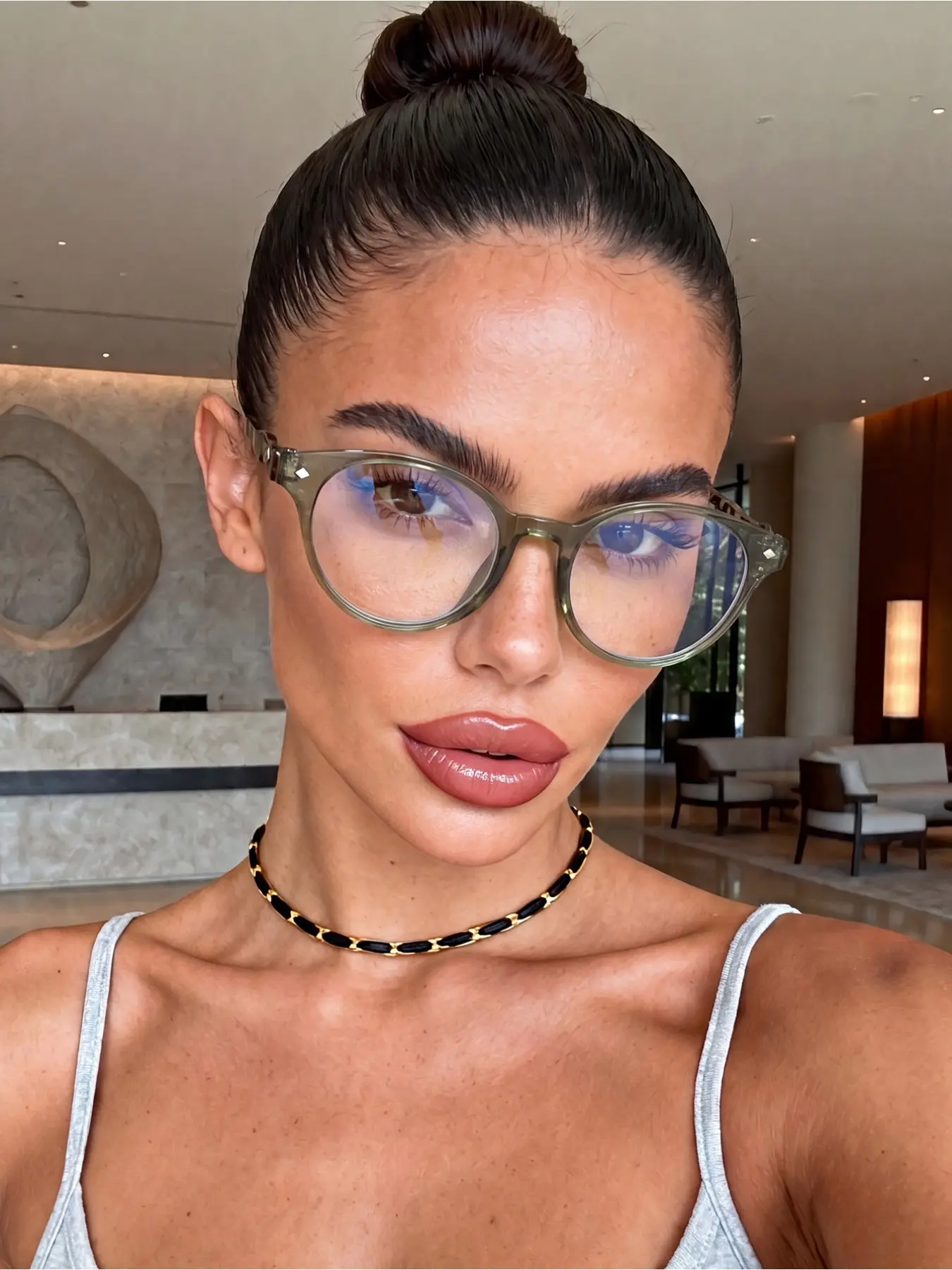 1 pair of men's and women's modern minimalist style color-block glasses, simple fashionable trendy non-prescription glasses, clear lenses suitable for all face shapes, office reading, street snapshot decoration