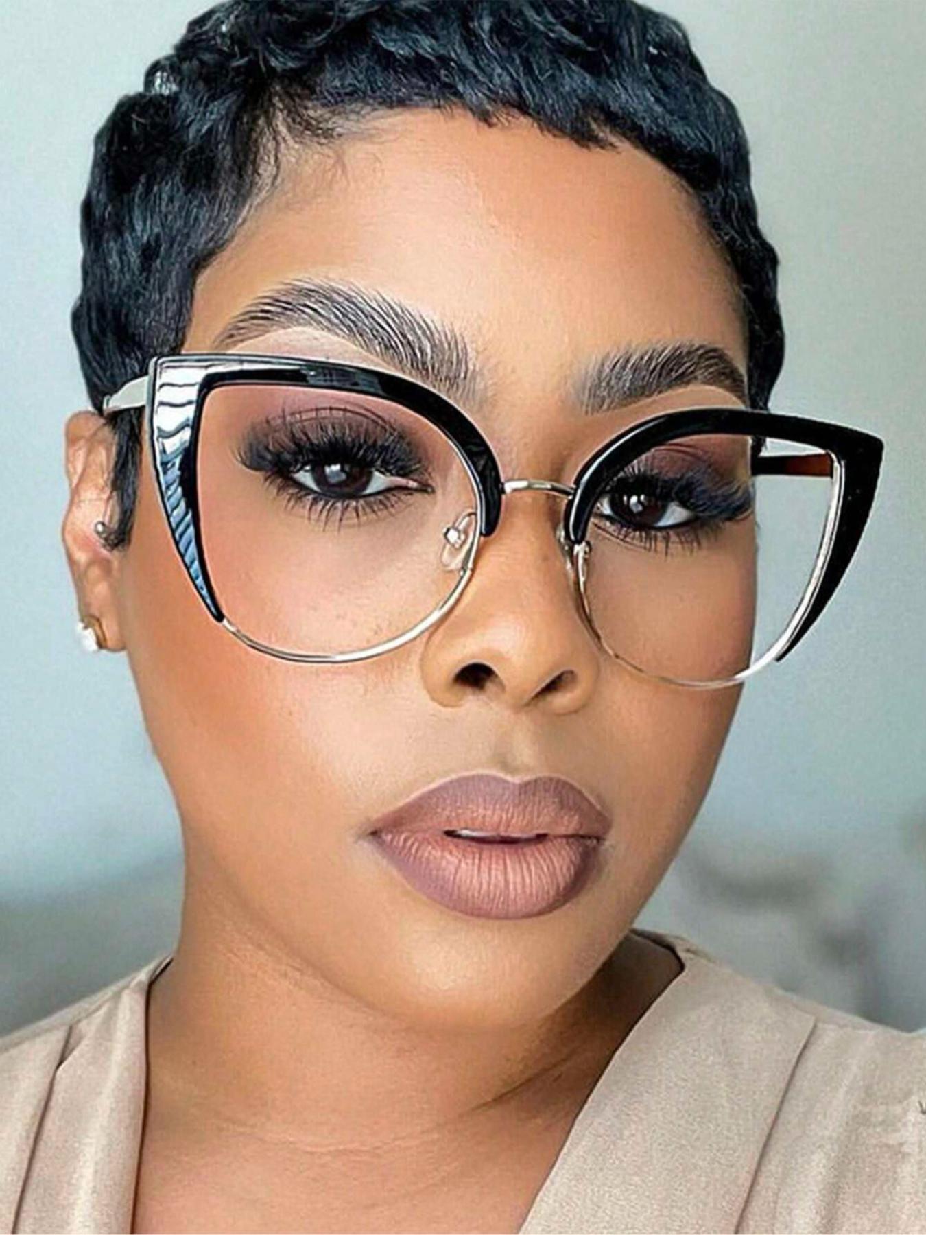 1 Piece Cat Eye Anti-Blue Light Glasses for Women, Cute and Lightweight Transparent Eyewear Suitable for Daily Wear, Stylish Frame for All Seasons