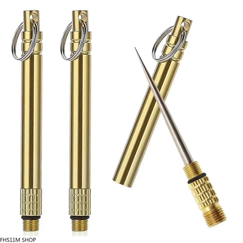 Durable Titanium Toothpick Kit with Waterproof Stainless Steel Pocket Holder, Lightweight EDC Gear for Travel, Camping, and Picnic, Easy To Carry, Keychain Loops