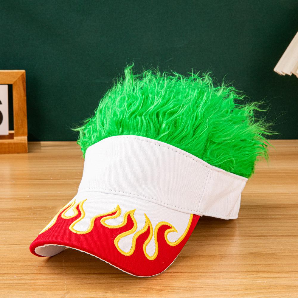 2026 New Flame Pattern Baseball Cap Embroidered Patch Design Multicolor Fluffy Faux Fur Hat