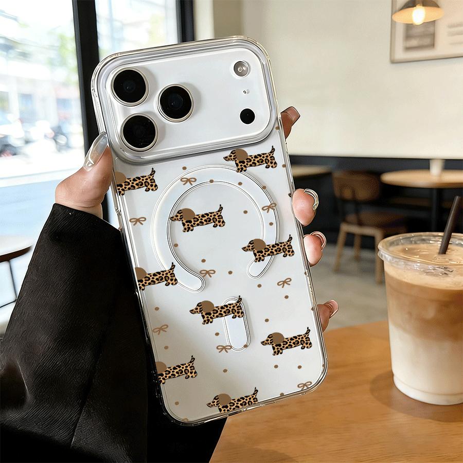 Dog Bone Pattern Magnetic MagSafe Snap Case for iPhone 17/16 Pro Max 15 Pro 14 13 12 Mini 11 XR XS Plus SE Shockproof Slim Protective Cover