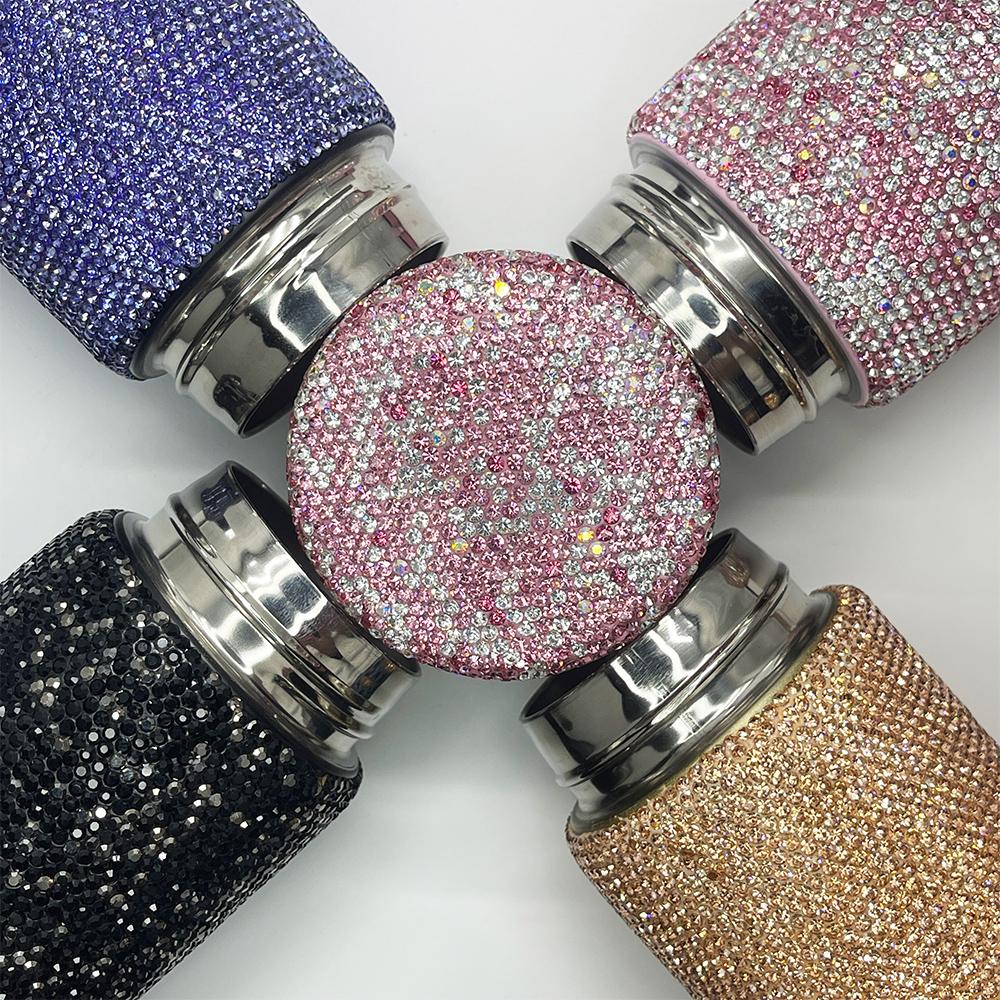 Live Cupcupmore 16oz Bling Rhinestone Vacuum Flasks Double Wall Stainless Steel Insulated tumbler with Leak-proof Lid Glitter Water bottle,Sparkle Portable Thermal Mug for Women Men,Keeps Cold 12 Hours and Hot 6 Hours Shiny Drinkware Cup