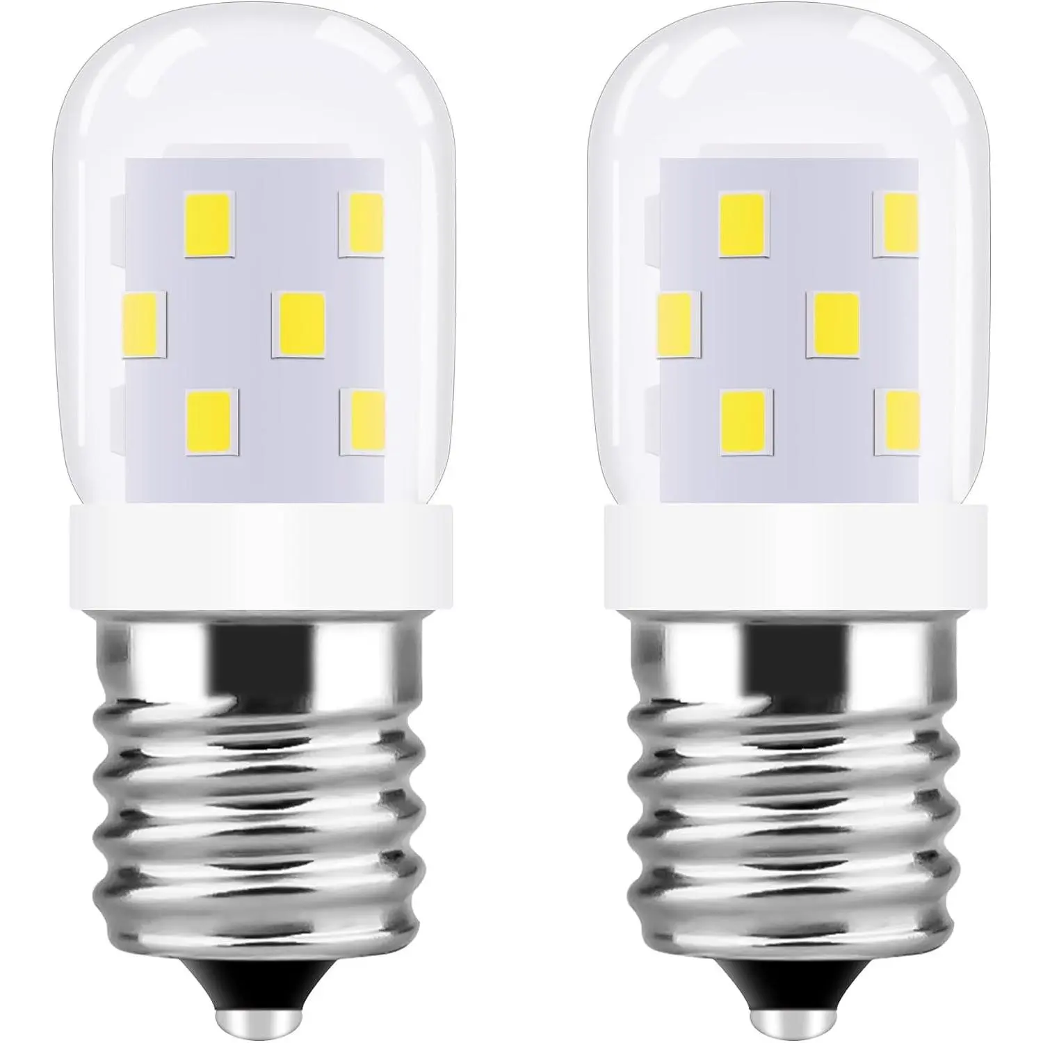 LED Microwave Light Bulbs Under Hood, 40W Equivalent, 110V/120V 3W Dimmable E17 LED Bulb for Whirlpool Microwave, Oven, Stove, Refrigerator, Daylight White 5000K - 2 Pack