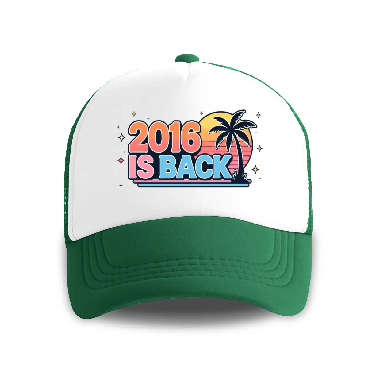 Funny Retro Trucker Dad Baseball Hat beanie-2016 Is Back Chatty Phrase Slogan,Breathable Polyester Mesh,Sunset Graphic Letters,Adjustable 4th of July Accessory,1-Size Classic Retro Colorful Style for Men and Women, Funny Hat hats,Chatty Phrase Slogan Hats