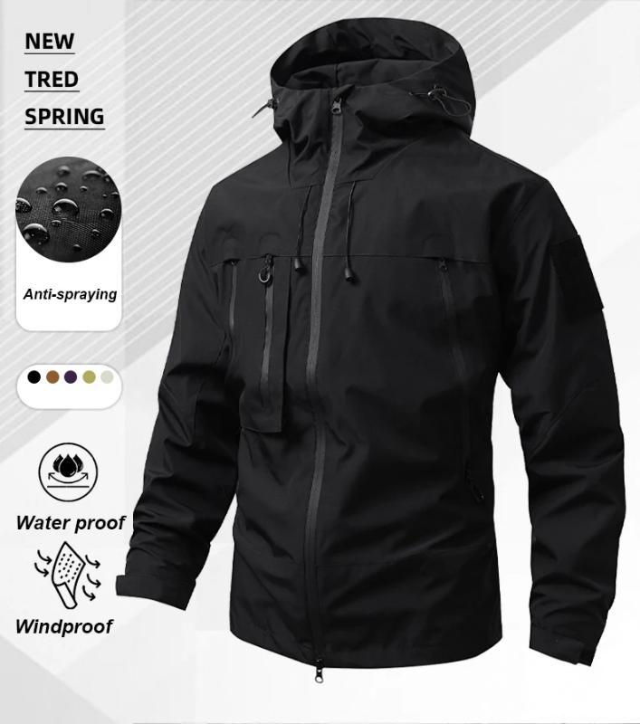 Kyn Apparel Men's Waterproof Hiking Jacket Purple Women Windproof Windbreaker Camping Cycling Trekking Fishing Outdoor Jackets