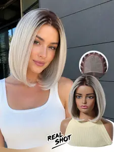 Mono Gold Short Bob Wig, Natural Scalp Parting, Lightweight Inner Weft, Face-Flattering, Daily Commute, Streetwear, Versatile Hairstyle