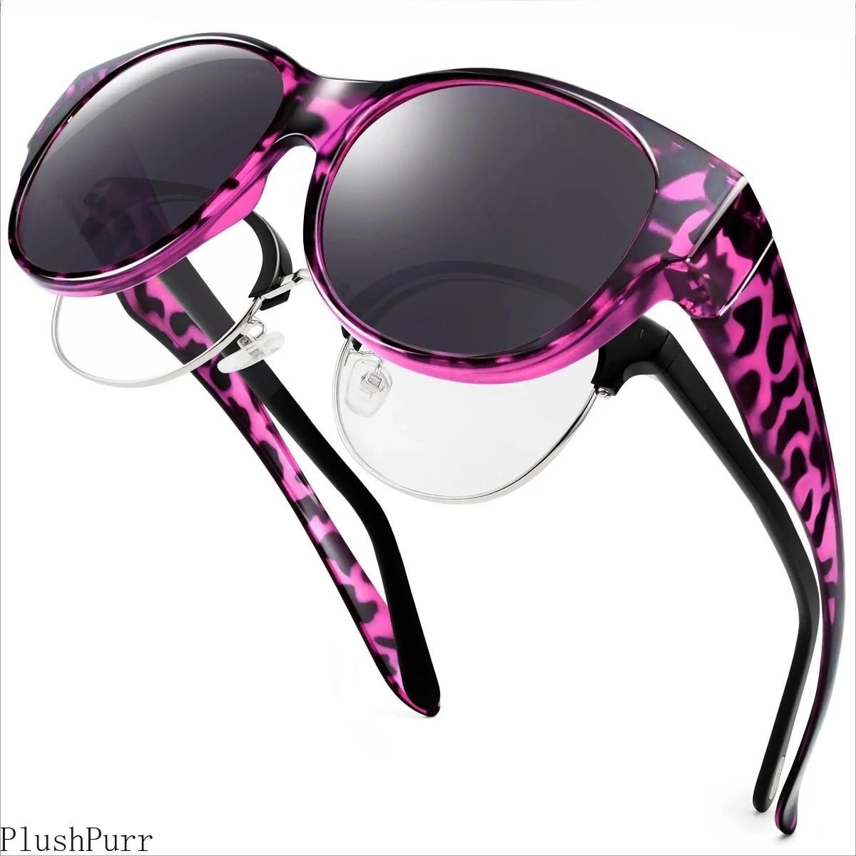 Polarized Fit Over Sunglasses for Women Men, Lightweight UV400 Protection Anti Glare Wrap Around Sun Glasses, Wear Over Prescription Glasses for Driving Travel Outdoor