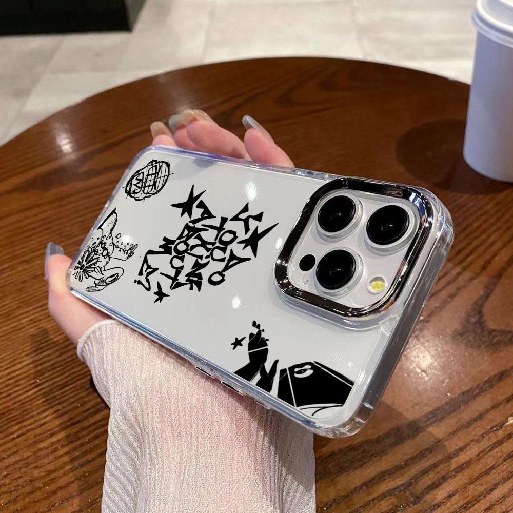 Phone case suitable for Apple iPhone 17 Air 16 15 14 13 12 Pro Max Plus Electroplated Lens frame Transparent Soft Shell, Hot ATP Album By Nsqk