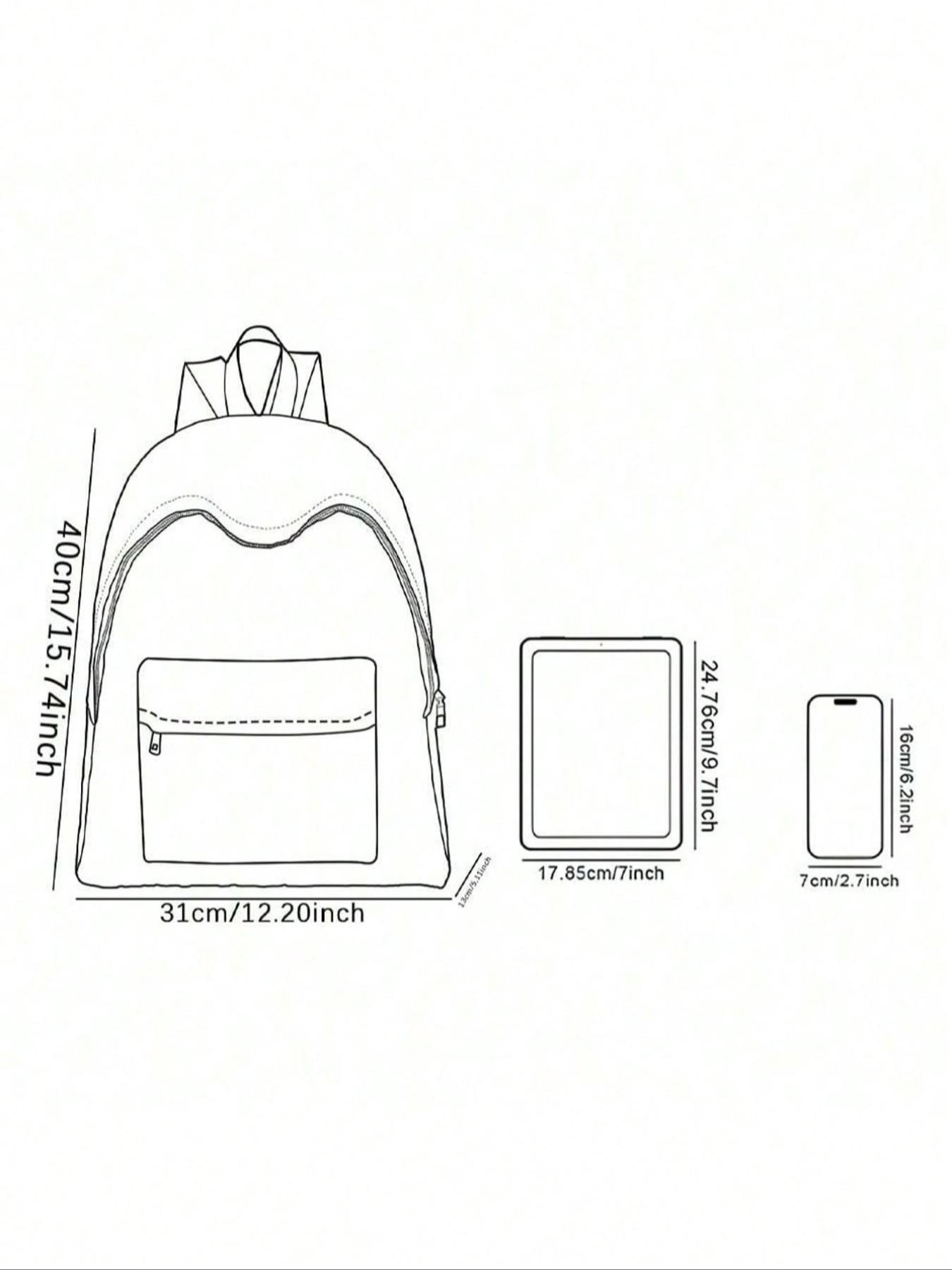 Leopard Print Bow Backpack with Fun Design, Spacious Storage for School Travel and Daily Use, Casual Style for All Seasons, Casual Printed Backpack