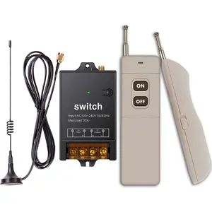 Light , Remote ,AC110V/120V/240V/40A Relay with 4900FT Long Range, RF  for Dust Collector,Water Pump,Farm Agriculture,Factory High Power Equipment
