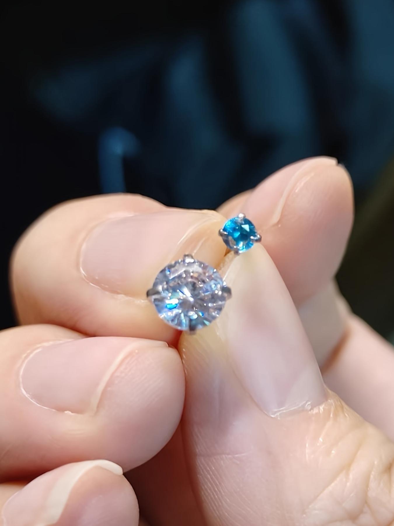 Stylish Horseshoe Earrings 18 Gauge Nose Ring, 6mm/3mm CZ Internal Thread Jewelry, Stainless Steel Hypoallergenic Cartilage Earrings Helix Piercing Septum Lip Ring Multipurpose