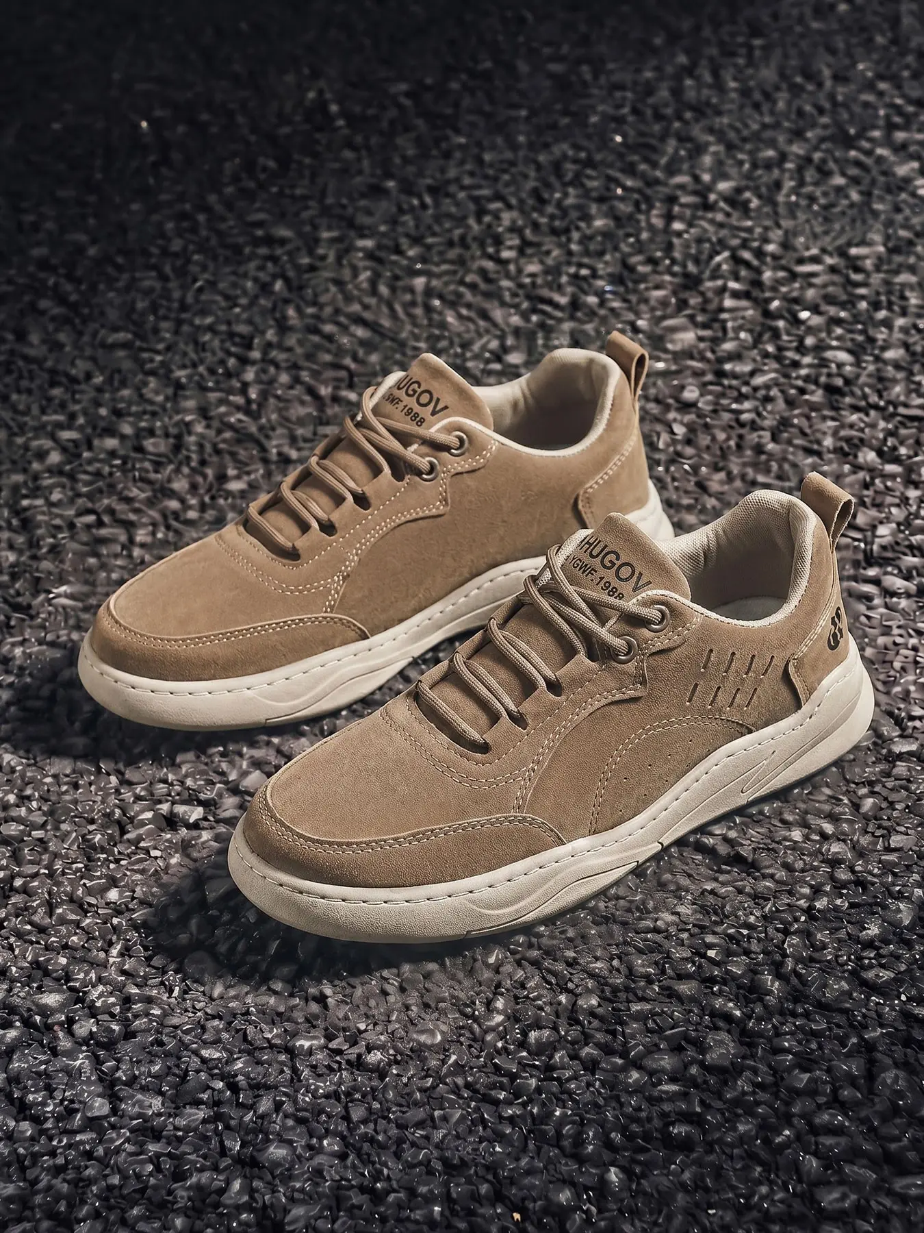 Men's Sporty Casual Shoes, Comfortable Fashion Low Top Sneakers, Trendy Trainers, Thick Sole Trendy Derby Shoes, High Street Style Commuter Driving Shoes