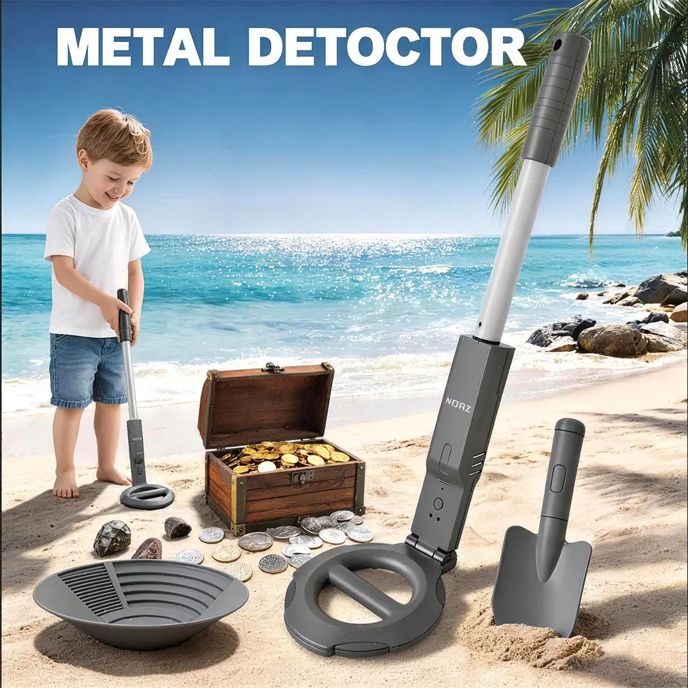 Metal Detector Stem Toys for Kids, Lightweight Beach/backyard Treasure Hunt, Outdoor Explorer Kit, Ideal Gift for Ages 3+, Fun Learning Tool