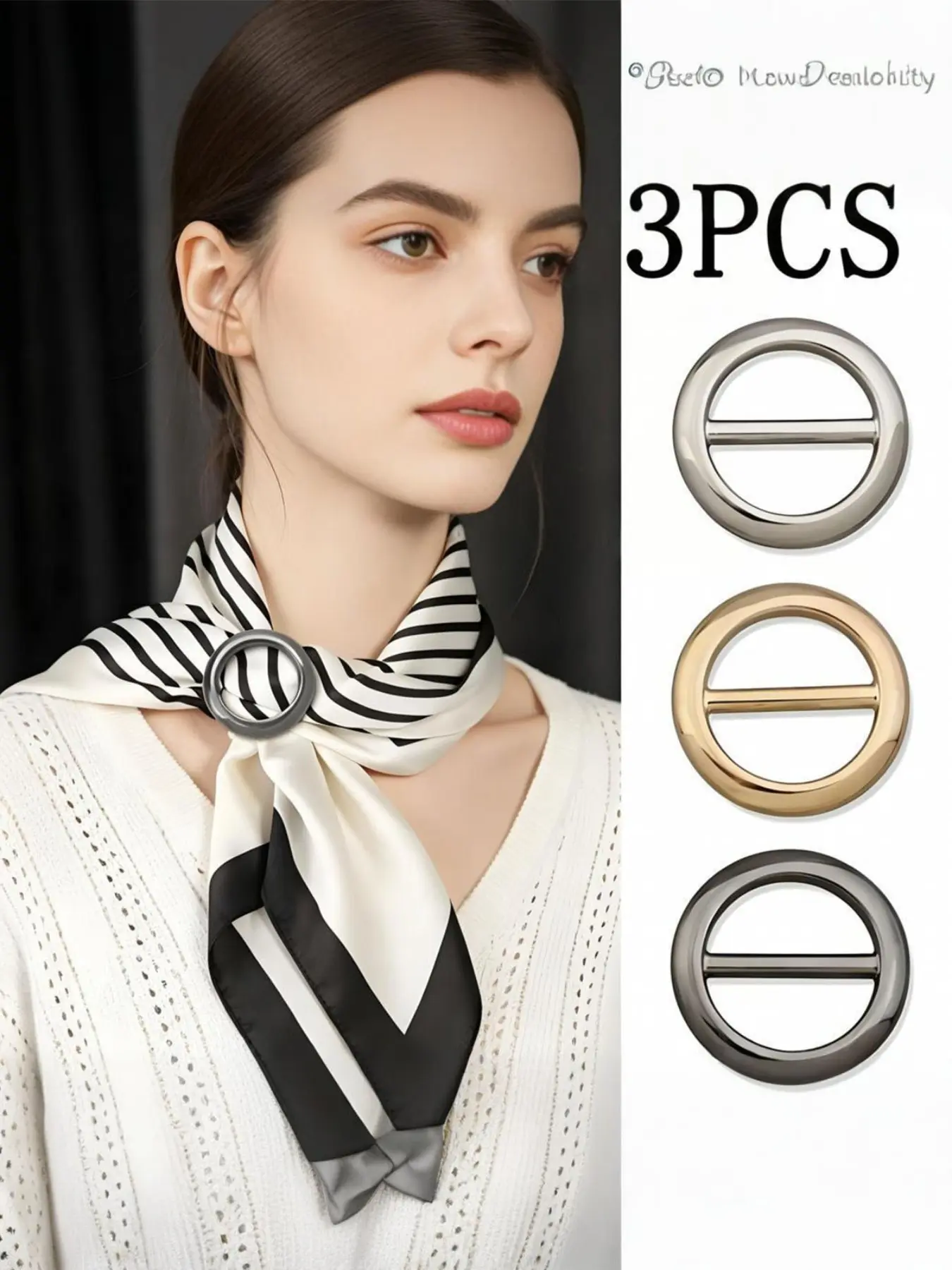 Ring Buckle for Scarves, Secure Fastening, Stop Struggling with Scarves, Innovative Ring Buckle Design, Simplify Your Scarf Experience, Perfect Accessory