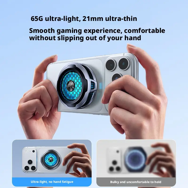 Magic Phone Cooler 8air, Ultra Lightweight 65g, Magnetic Semiconductor Cooling, Silent, Compatible with Tablets, Apple iPhone, Shark Gaming