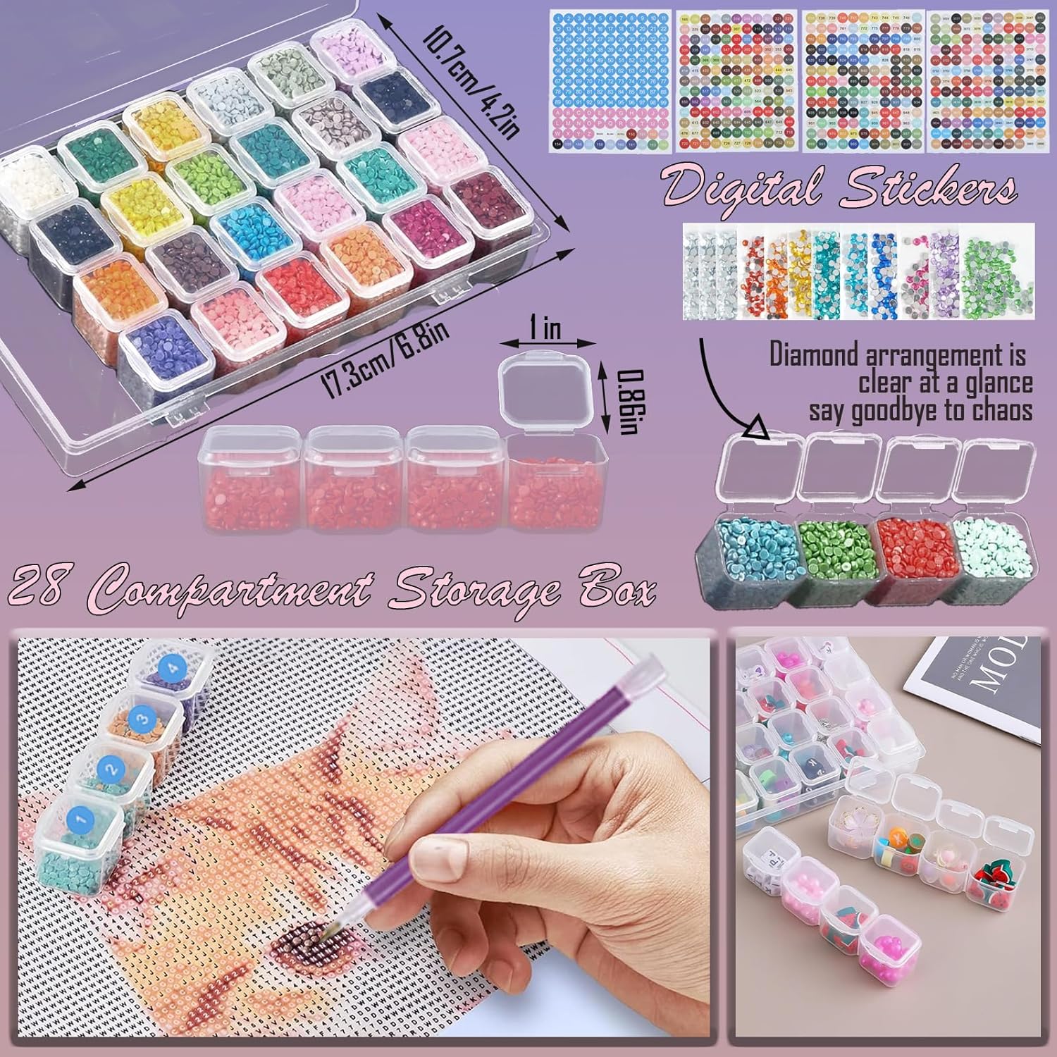 158 count  Art Accessories Kit All-Inclusive  Painting Tool Set with A4  Painting Light Pad, Art Sealer Glue, Correction,Pens Storage Box for DIY Craft