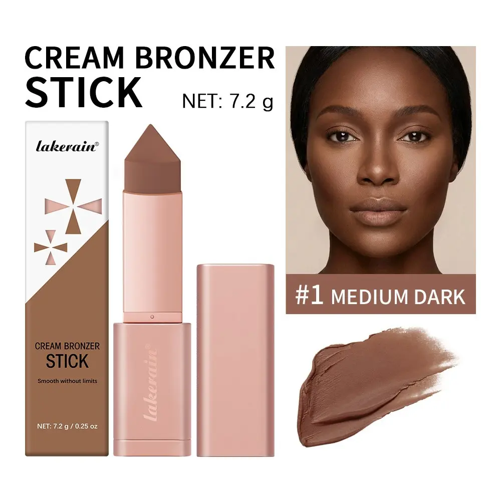 5 Colors Waterproof Moisturizing Bronze Contour Stick, Long-Lasting Wear, Sweatproof, Creates Natural Sculpted Matte Finish, Summer Vibe, Suitable for Daily Use and Travel, Bronzer