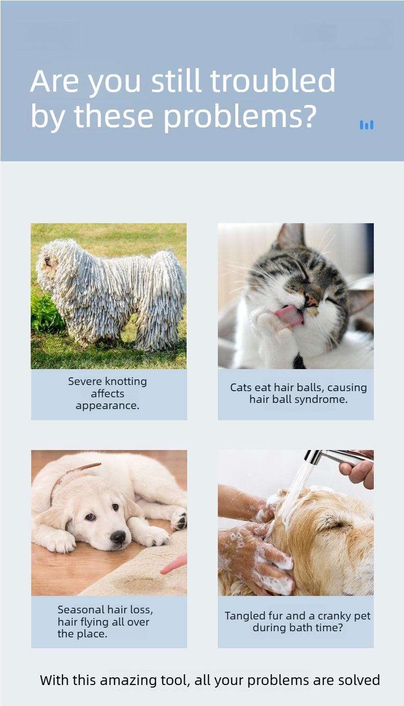 Pet Grooming Tool, Universal Detangling Comb for Dogs, Stainless Steel Double-Sided Design, Effective Shedding Removal & Matted Hair Tamer, Practical Daily Dog Coat Maintenance Supplies.