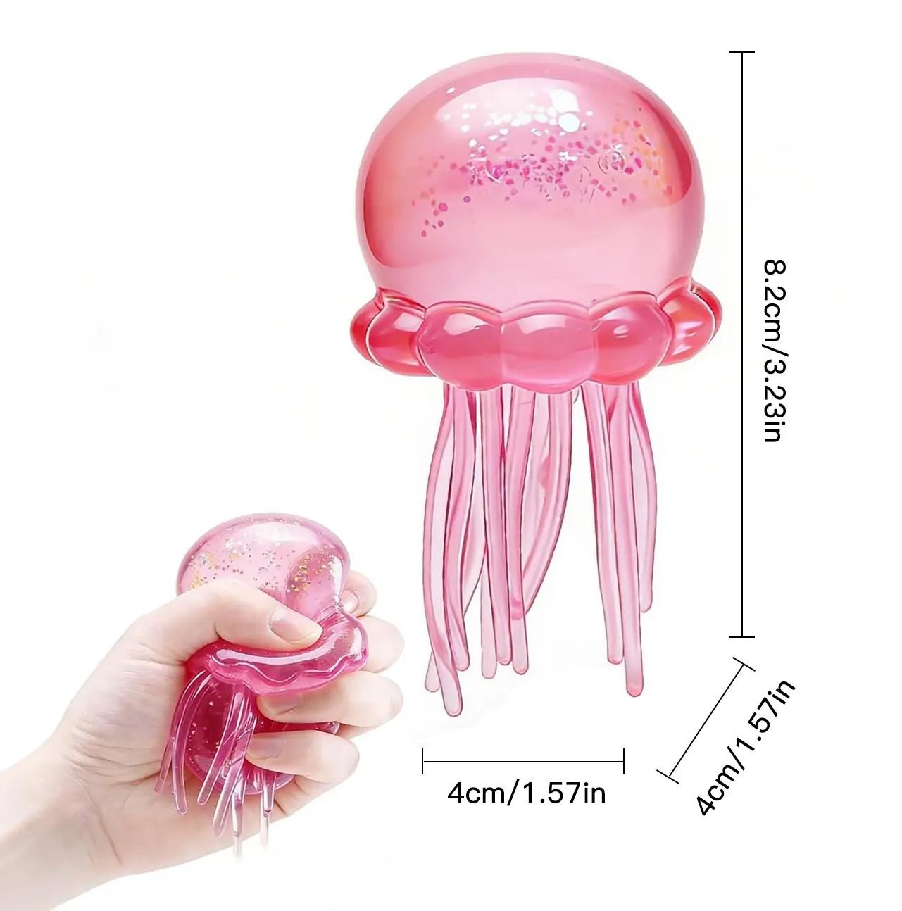 Jelly Texture Squishy Ball Soft Gel Filled Stress Relief Toy Stretchy Elastic Fidget for Anxiety Calming Sensory Toy Gift for All Ages