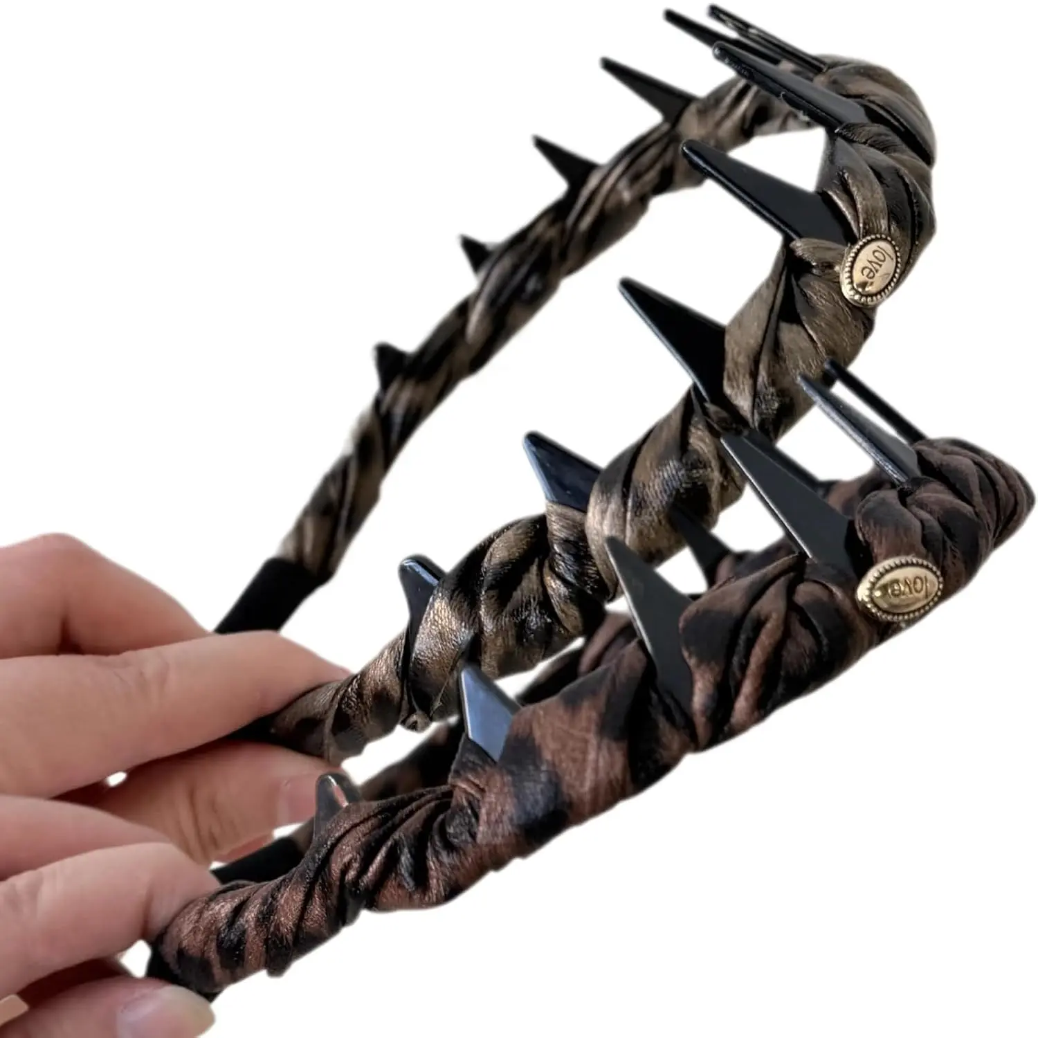 2026 U Shape Fashion  Hair Comb Headband, High Cranium Headbands for Women's Hair, Reversible Korean Headbands with  for Women Gifts for Girls (2PCS,Dark and light leopard print)