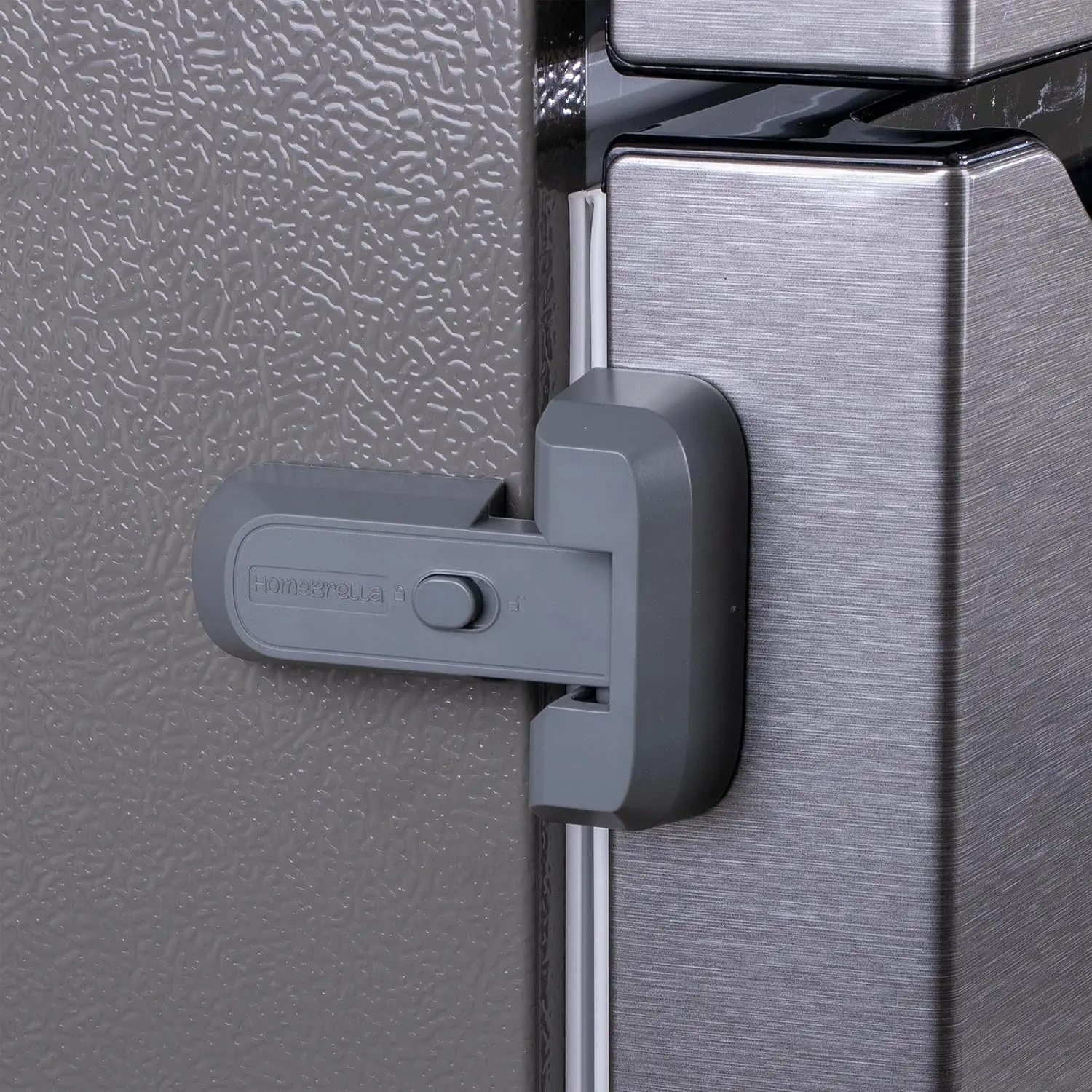 2-Pack Child Safety Refrigerator Locks, with Adhesive - No Tools Required - Child Refrigerator Lock - Refrigerator Door Lock Keeps Door Closed - Suitable for Toddlers, Cats, and Dogs
